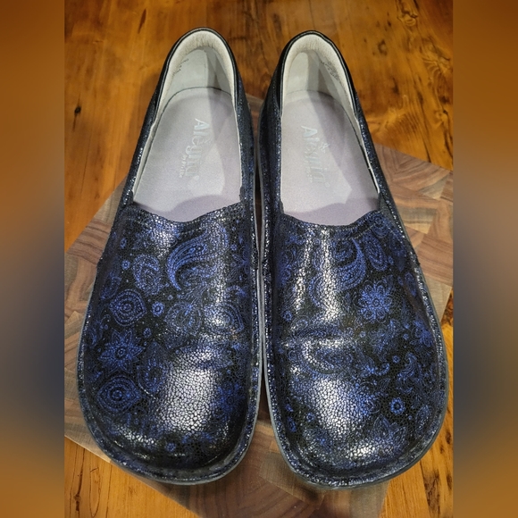 Alegria Debra clog blue/black sparkle size 9 - Picture 4 of 9